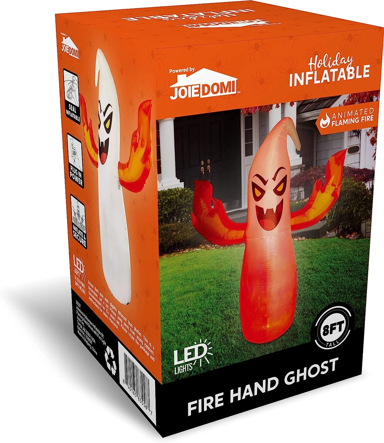 8ft Halloween Flaming Hand Ghost With Fire Light 10 8ft Halloween Flaming Hand Ghost With Fire Light - Image 8