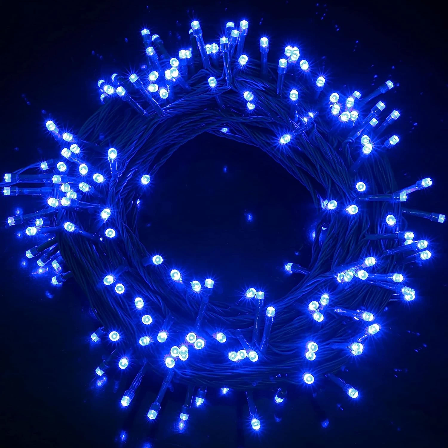 300-Count Blue LED Mini String Lights, 8 Modes - Image 8