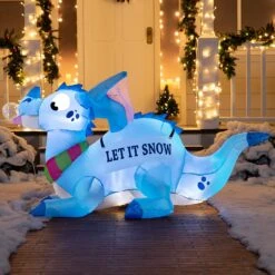 6 FT Long Inflatable Blue Dragon With Snowflake With Build-in LEDs 12 6 FT Long Inflatable Blue Dragon With Snowflake With Build-in LEDs -Halloween Decorations Store 81QRLUetoSL. AC SL1500