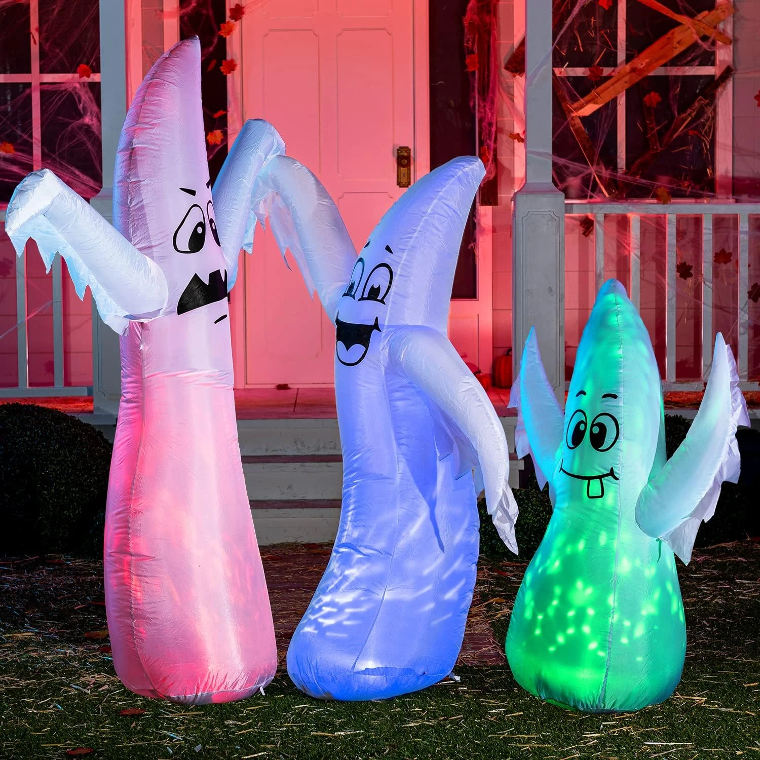3 In 1 Halloween Cute Ghosts Inflatable - 6ft 5ft & 4ft - Image 4