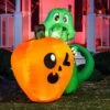 5ft Halloween Dinosaur Sitting On Pumpkin Inflatable