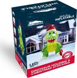 6 FT Tall Inflatable Dinosaur Holding A Christmas Stocking With Build-in LEDs 18 6 FT Tall Inflatable Dinosaur Holding A Christmas Stocking With Build-in LEDs -Halloween Decorations Store 81 nqMuVyiL. AC SL1500