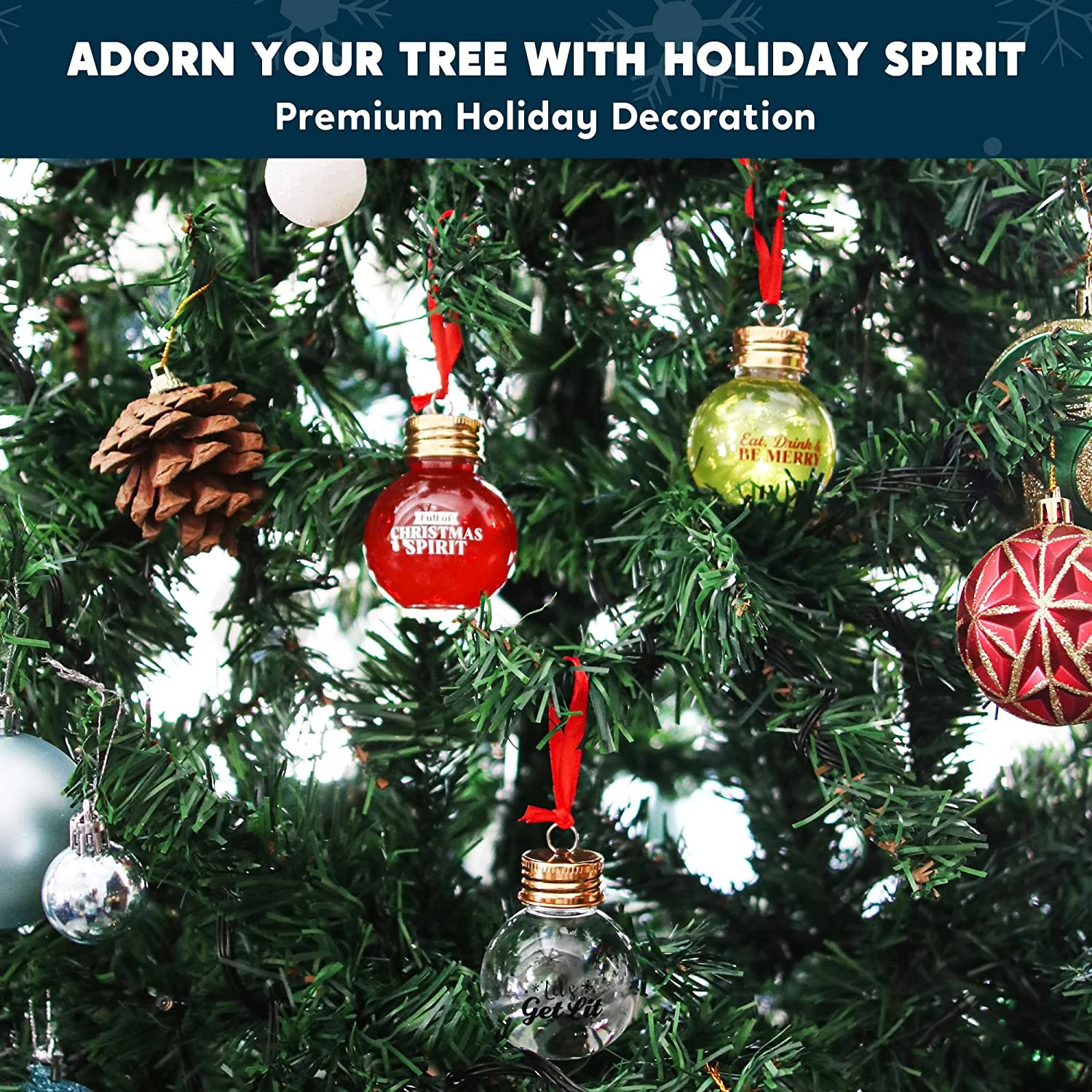 9 Pcs Boozeball Christmas Ornaments - Image 3