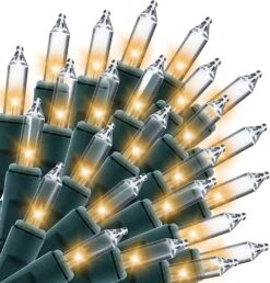150 Counts Clear Green Wire Christmas Lights Set Of 2