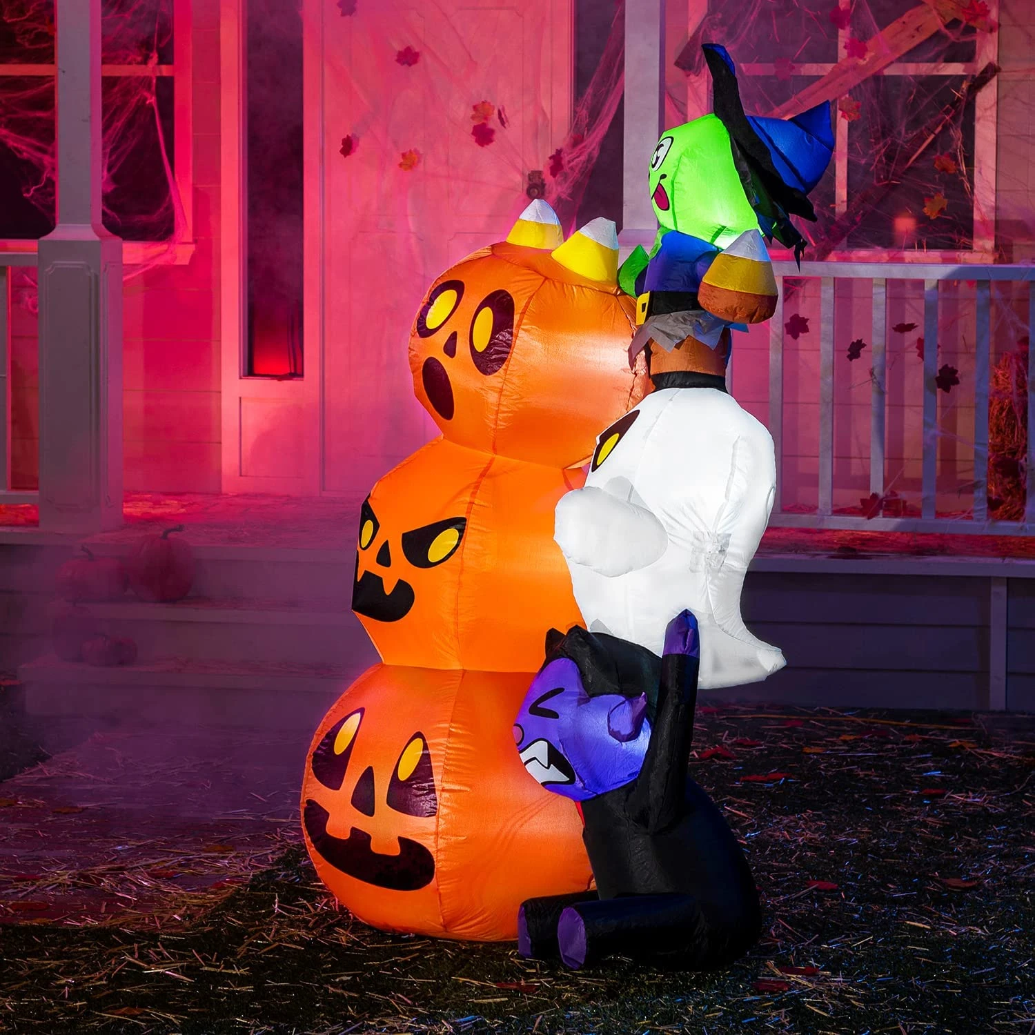 6ft Halloween Inflatable Stacked Characters 6 6ft Halloween Inflatable Stacked Characters - Image 4