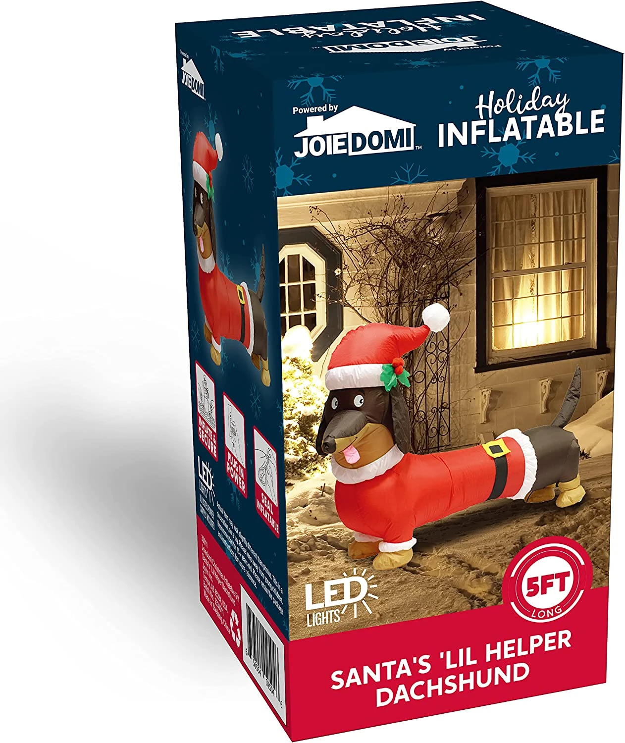 Tall Santa's 'Lil Helper Dachshund Inflatable (5ft) - Image 9