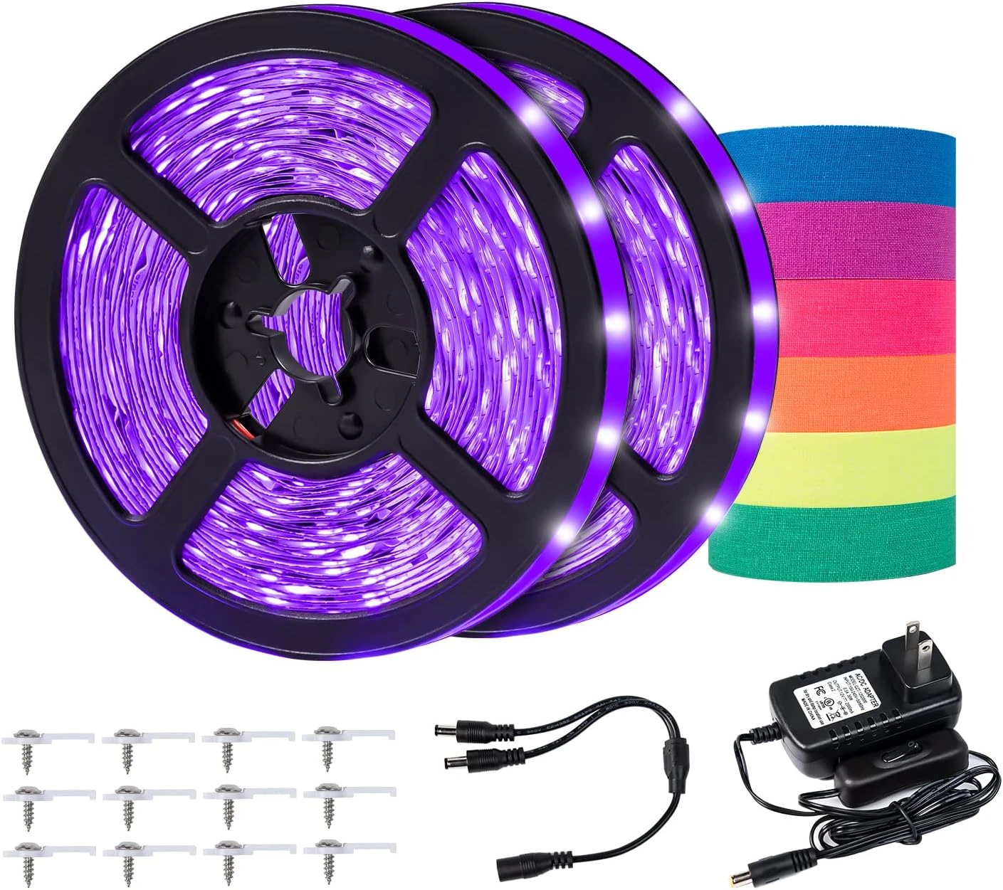 32.8ft LED Black Light Strip Kit With Blacklight Reactive UV Tape 3 32.8ft LED Black Light Strip Kit With Blacklight Reactive UV Tape