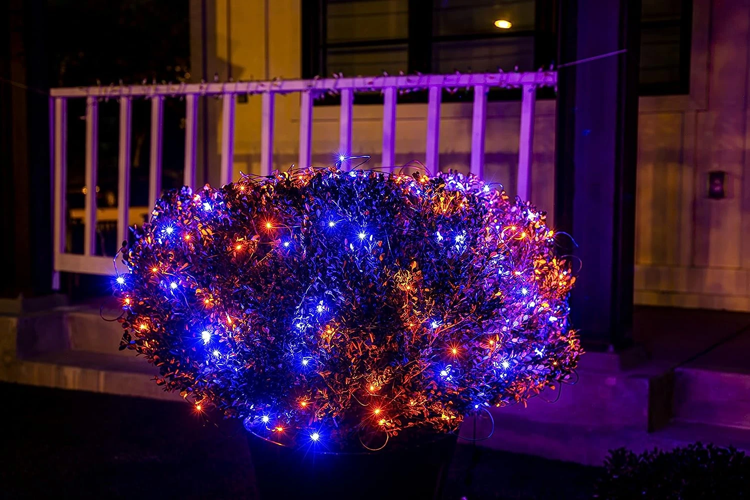 150 M5 LED Black Wire Net Lights (Orange & Purple) 5 150 M5 LED Black Wire Net Lights (Orange & Purple) - Image 3