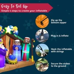 Large Nativity Scene With Angels Inflatable (6 Ft) 17 Large Nativity Scene With Angels Inflatable (6 Ft) -Halloween Decorations Store 81krXujPu4L. AC SL1500