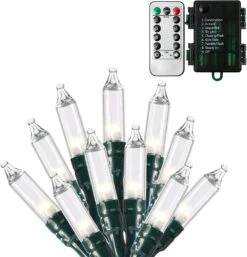 50 Clear LED Green Wire String Lights