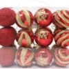 24 Pcs Christmas Ball Ornaments, Red And Gold