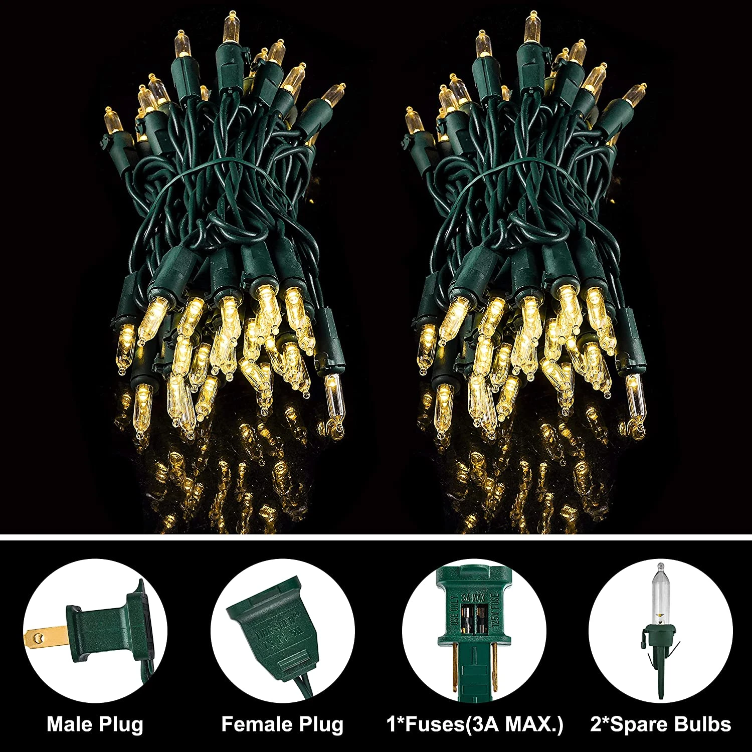 6 Set Of 150 Count String Lights - 38.7 FT - Image 3