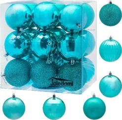 18Pcs Christmas Ball Ornaments Teal