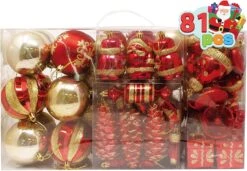 81 Pcs Red & Gold Christmas Ball Ornaments Set 15 81 Pcs Red & Gold Christmas Ball Ornaments Set -Halloween Decorations Store 913W9hv5cvL. AC SL1500