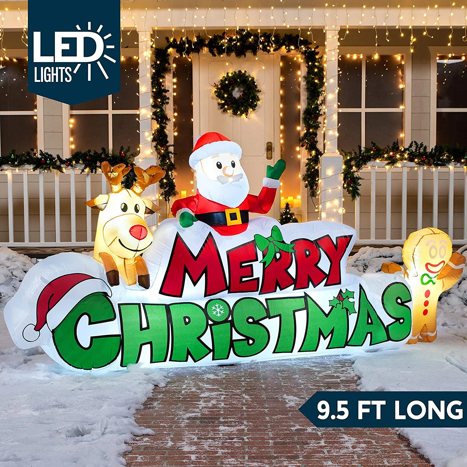 9.5ft Inflatable Merry Christmas 4 9.5ft Inflatable Merry Christmas - Image 2