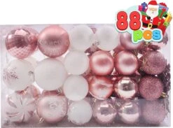 88 Pcs Rose Gold & White Christmas Ornaments 17 88 Pcs Rose Gold & White Christmas Ornaments -Halloween Decorations Store 919liZO9XvL. AC SL1500