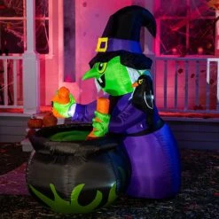 6ft Halloween Inflatable Witch With Cauldron -Halloween Decorations Store 91Opt3gCEjL. AC SL1500