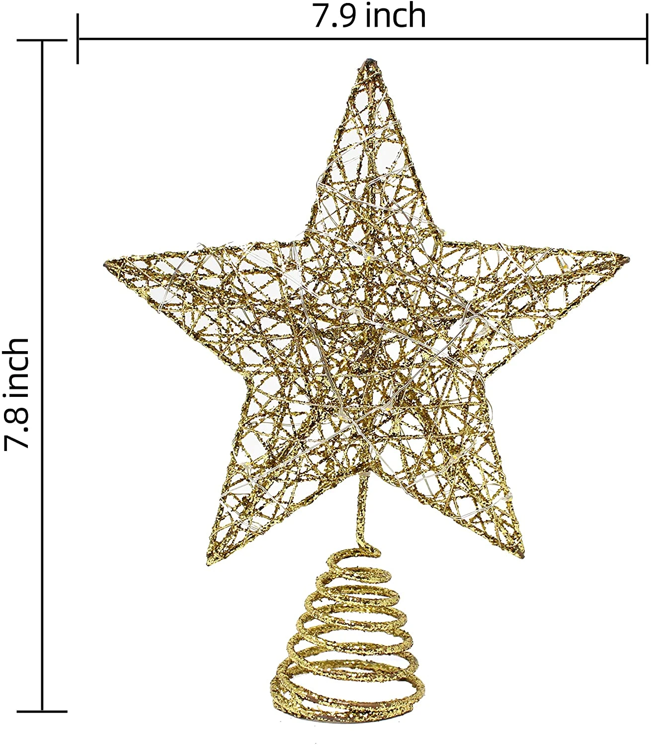 Gold Glitter Star Tree Topper - Image 3