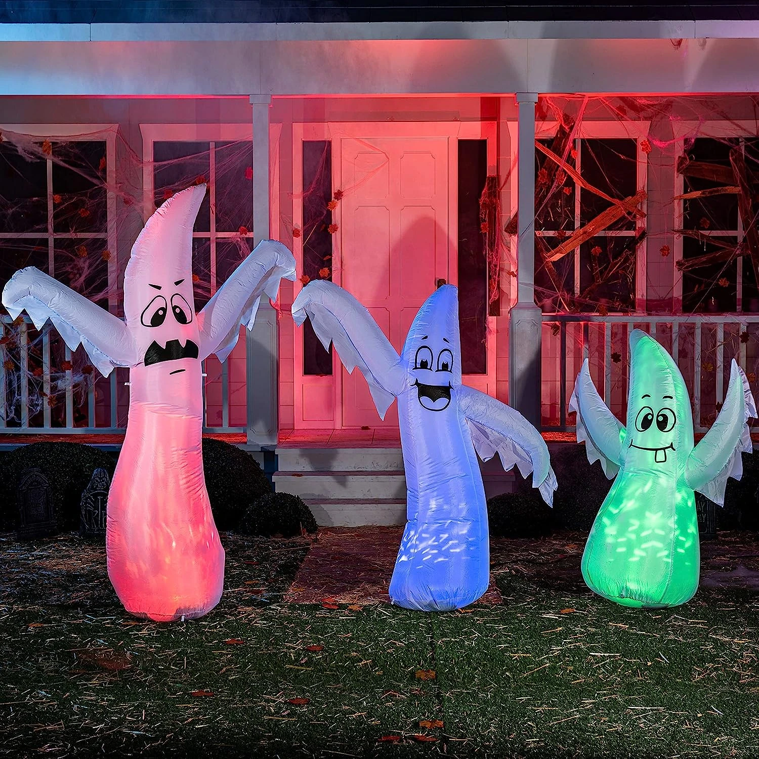 3 In 1 Halloween Cute Ghosts Inflatable - 6ft 5ft & 4ft - Image 9