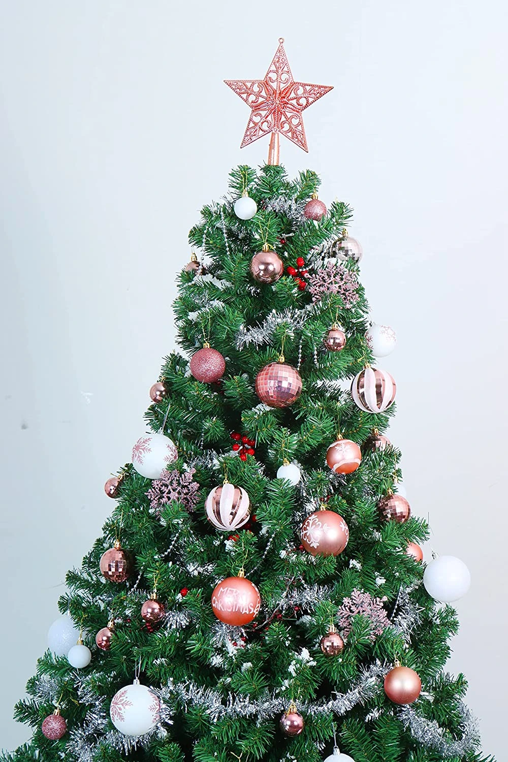 88 Pcs Rose Gold & White Christmas Ornaments 7 88 Pcs Rose Gold & White Christmas Ornaments - Image 5