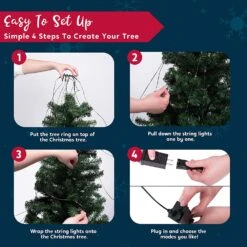 400 LED Christmas Tree String Light With Ring 8.5ft (Warm White) -Halloween Decorations Store 91q 14M8WlL. AC SL1500