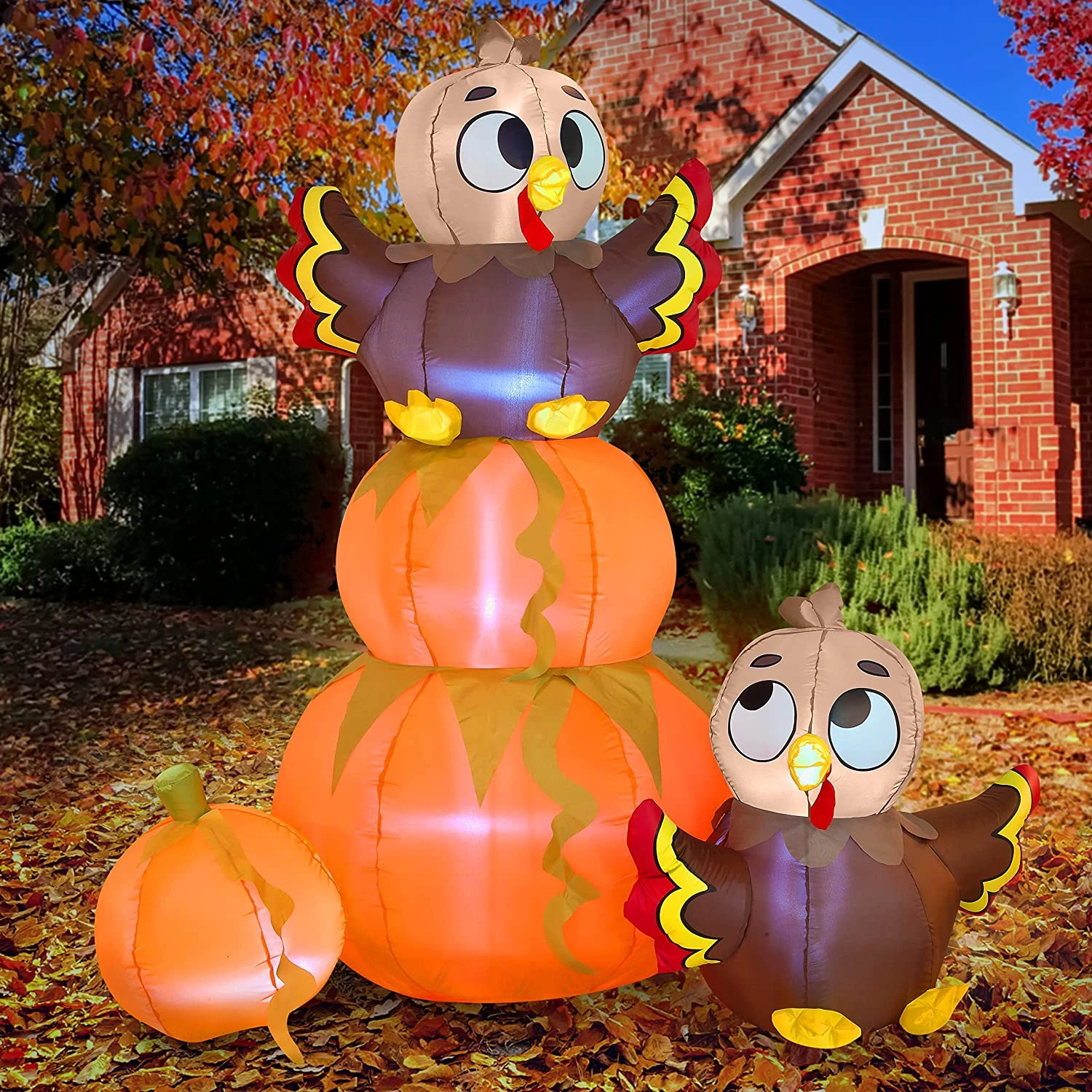 6ft Inflatable Stacking Pumpkin Turkey