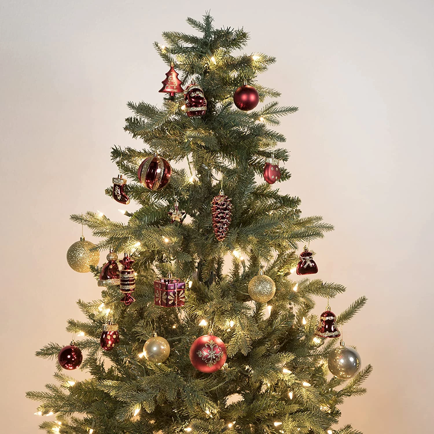 81 Pcs Red & Gold Christmas Ball Ornaments Set 6 81 Pcs Red & Gold Christmas Ball Ornaments Set - Image 4