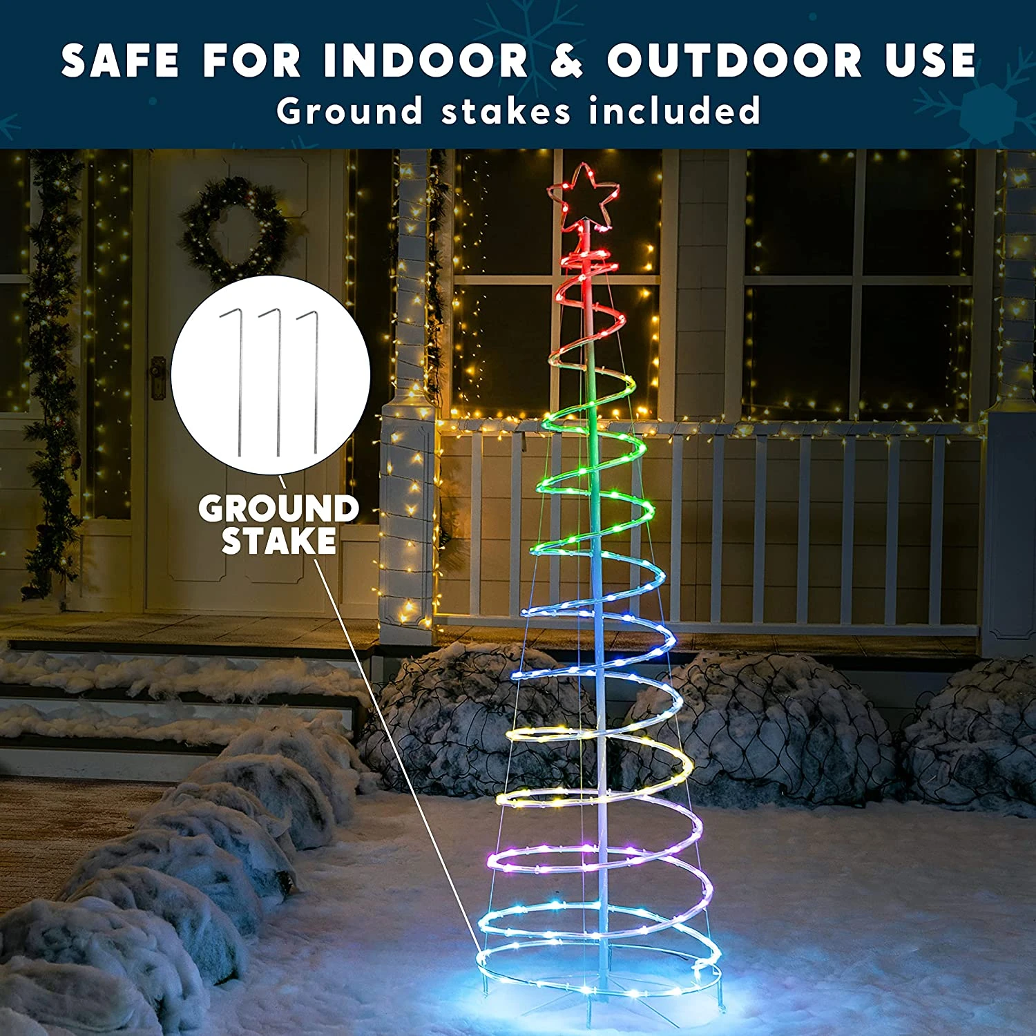 6ft Smart Animated Lightshow Spiral Christmas Tree 4 6ft Smart Animated Lightshow Spiral Christmas Tree - Image 2