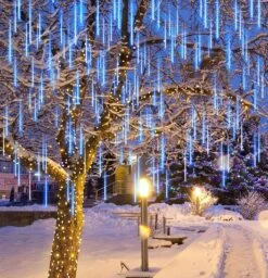 540 LEDs Christmas Lights Meteor Shower Lights, Blue -Halloween Decorations Store A1 pU9 P NL. AC SL1500