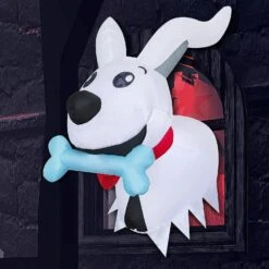 Joiedomi 3.5 FT Halloween Inflatable Dog Broke Out From Window