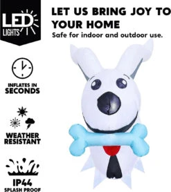 Joiedomi 3.5 FT Halloween Inflatable Dog Broke Out From Window -Halloween Decorations Store Joiedomi3.5FTHalloweenInflatableDogBrokeOutfromWindow 3