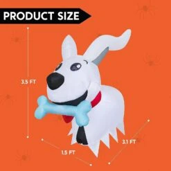 Joiedomi 3.5 FT Halloween Inflatable Dog Broke Out From Window -Halloween Decorations Store Joiedomi3.5FTHalloweenInflatableDogBrokeOutfromWindow 5