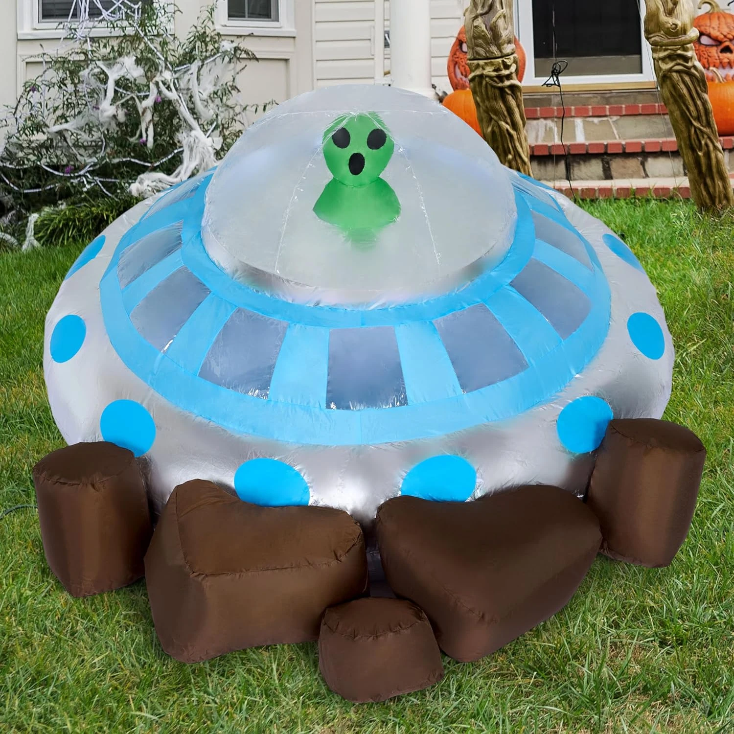 Joiedomi 5 Ft Halloween Inflatable UFO With Alien And Built-in LEDs - Image 8