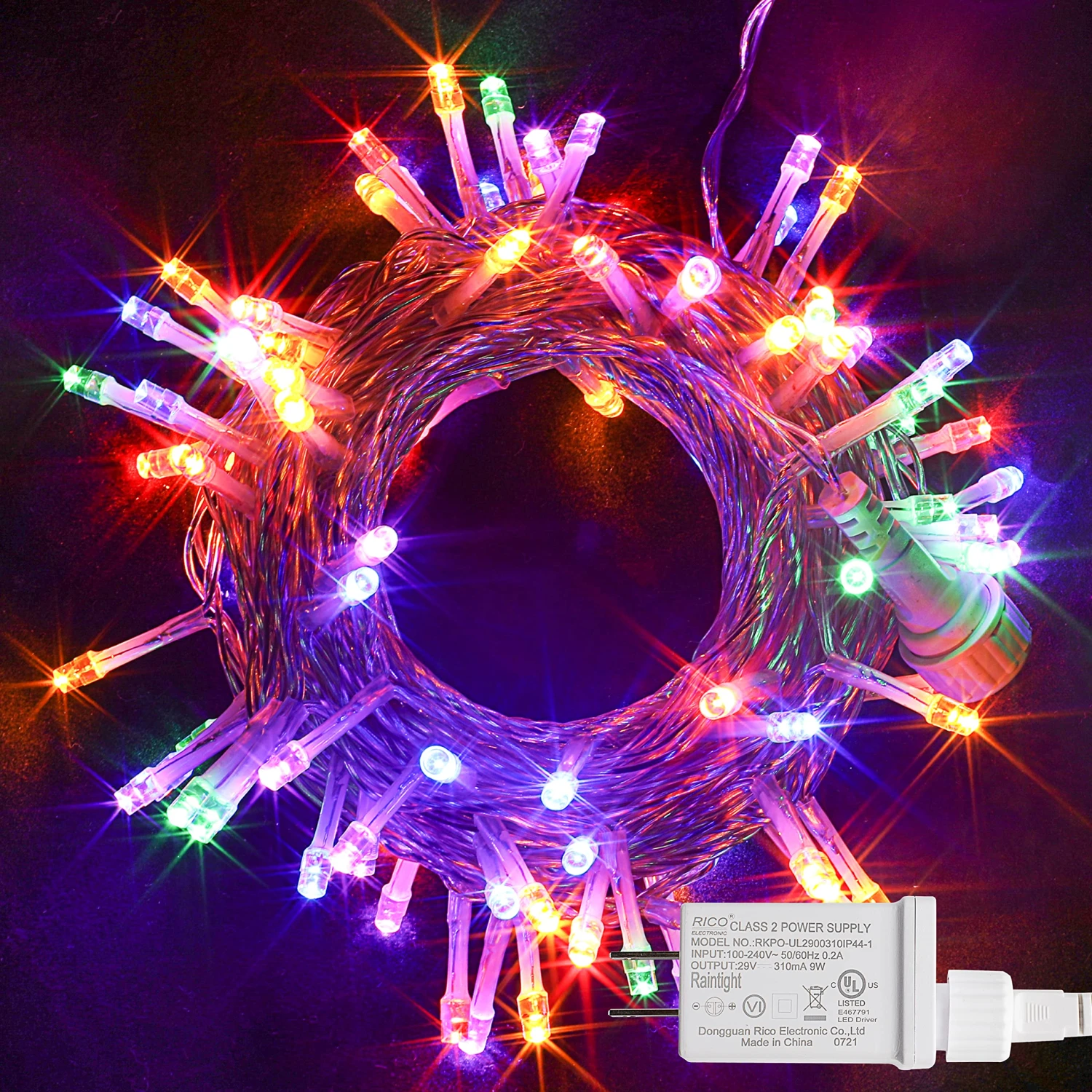 100 Multicolor LED Clear Wire String Lights 3 100 Multicolor LED Clear Wire String Lights