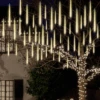 540 LED Meteor Shower Rain Lights 10 Tubes 50cm Warm White, 2 Pack
