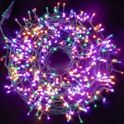 600 Multicolor LED Green Wire String Lights