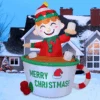 6ft Inflatable Elf In Mug