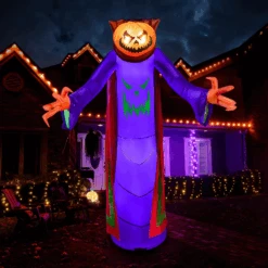 Jumbo Pumpkin Wizard Inflatable (8 Ft)