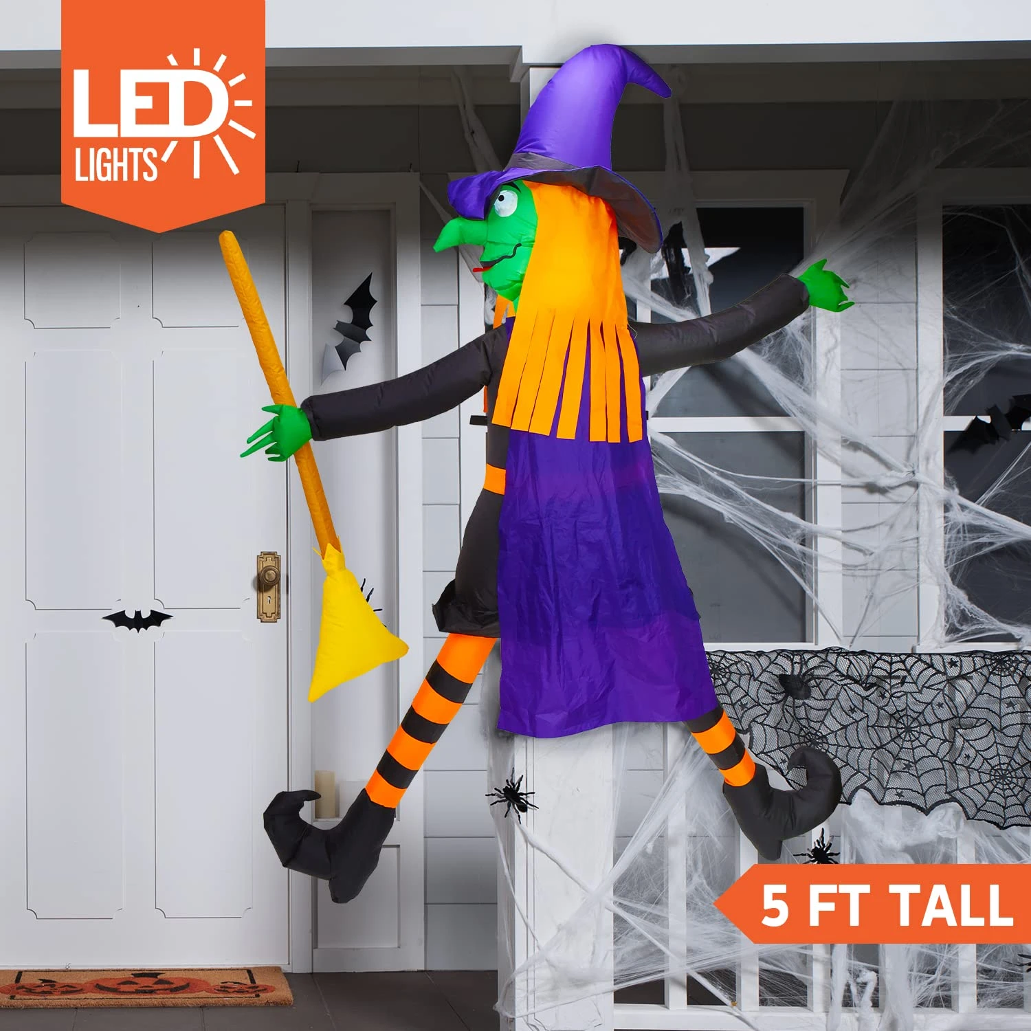 6ft Inflatable Crashing Witch - Image 2