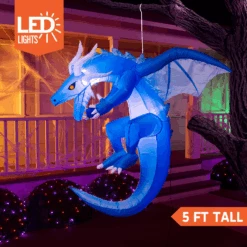 5 Ft. Hanging Ice Dragon 12 5 Ft. Hanging Ice Dragon -Halloween Decorations Store image 2 d63d986c 4635 4699 aec4 5879abde0465