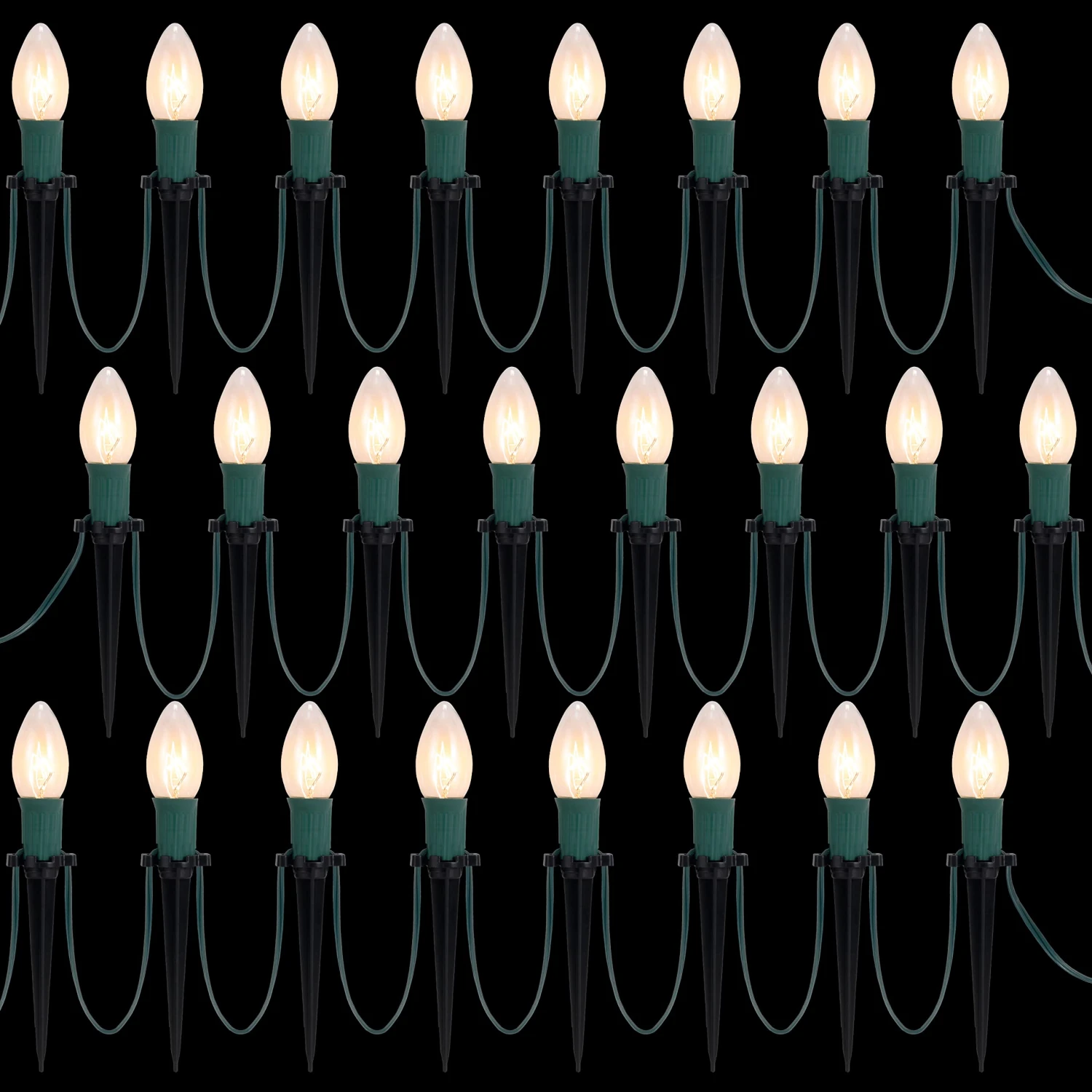 30.75ft 24 Packs Christmas Warm White C9 Pathway Marker - Image 2