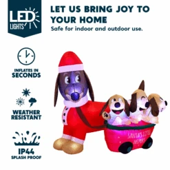 Tall Christmas Puppy Inflatable (5 Ft) -Halloween Decorations Store image 3 023bf410 8ff6 4d41 9015 d903bd09d873