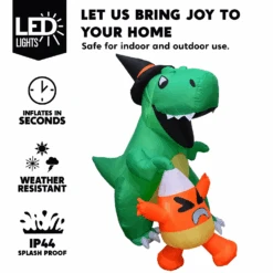 6ft Halloween Inflatable Dinosaur Catching Candy Corn -Halloween Decorations Store image 3 0f859ad9 33ee 4fd2 9dc0 f91376e5bd3a