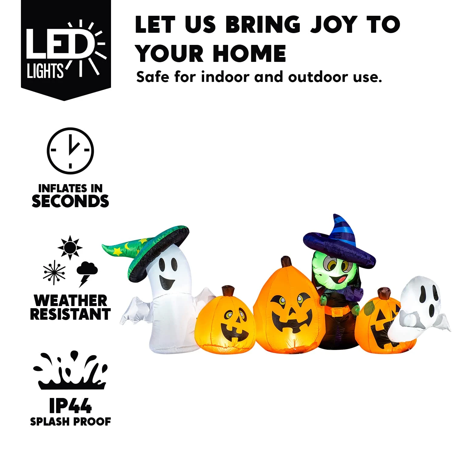 8ft Halloween Inflatable Horizontal Pumpkin And Halloween Characters 5 8ft Halloween Inflatable Horizontal Pumpkin And Halloween Characters - Image 3