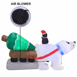 8ft Inflatable Polar Bear Dragging A Christmas Tree -Halloween Decorations Store image 3 826c7491 c07b 43c8 ab63 ee0189a86a98