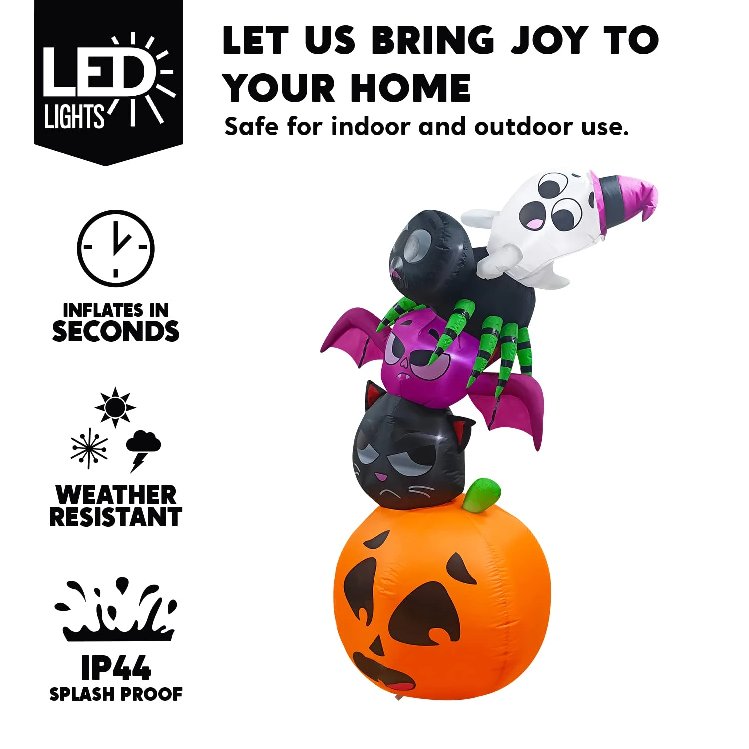 6 Ft Halloween Stacked 5 Characters - Image 3