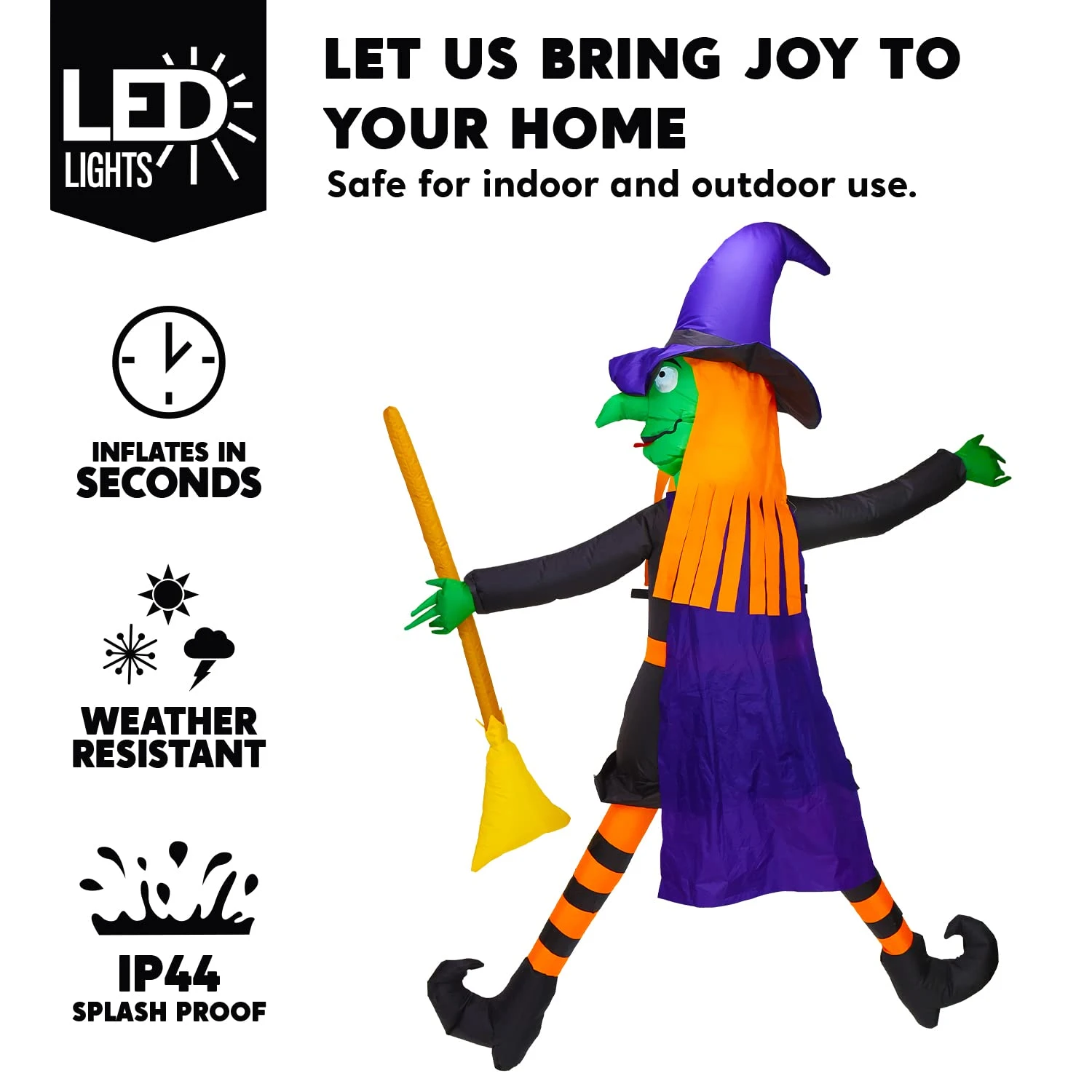 6ft Inflatable Crashing Witch - Image 3