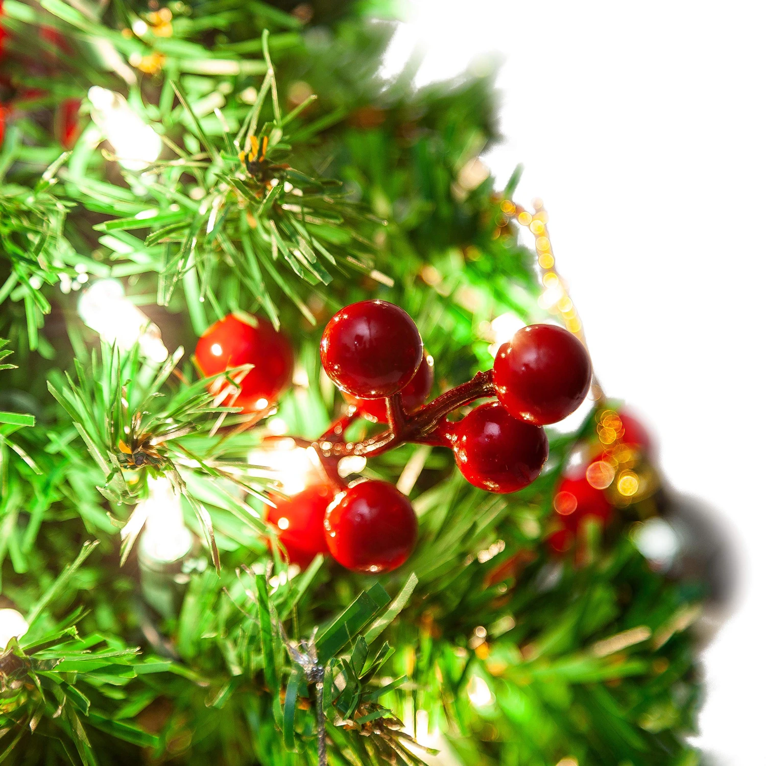 23in Prelit Table-top Christmas Tree With DIY Kits (Red) - Image 3