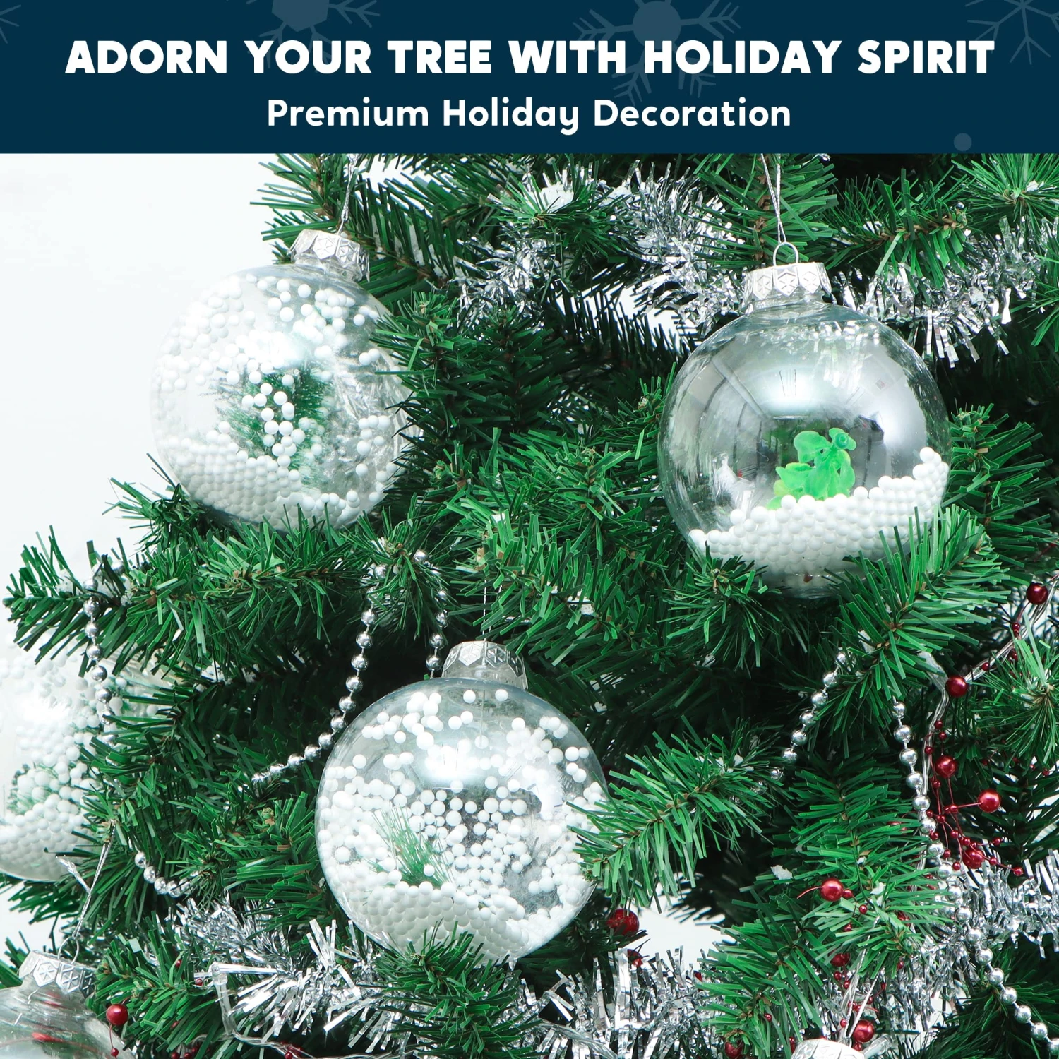 8 Pcs Snow Filling Ornaments - Image 3