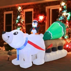 8ft Inflatable Polar Bear Dragging A Christmas Tree -Halloween Decorations Store image 4 3a3bb543 c44f 4f76 8c5d cffaf99ea0af